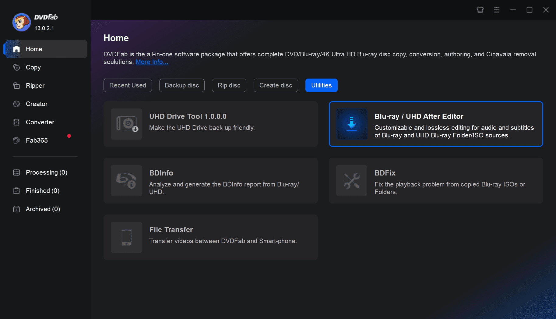 Launch DVDFab UHD After Editor and load the source