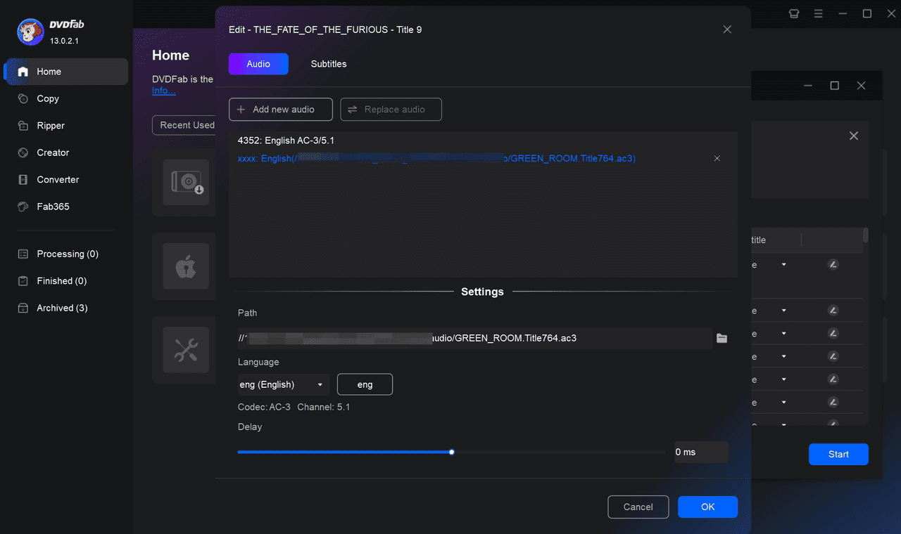 Ajoutez ou remplacez des pistes audio ou des sous-titres