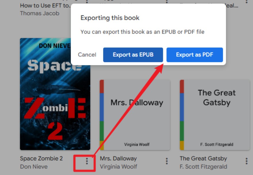 Download Google Books as PDF from the Google Play Store