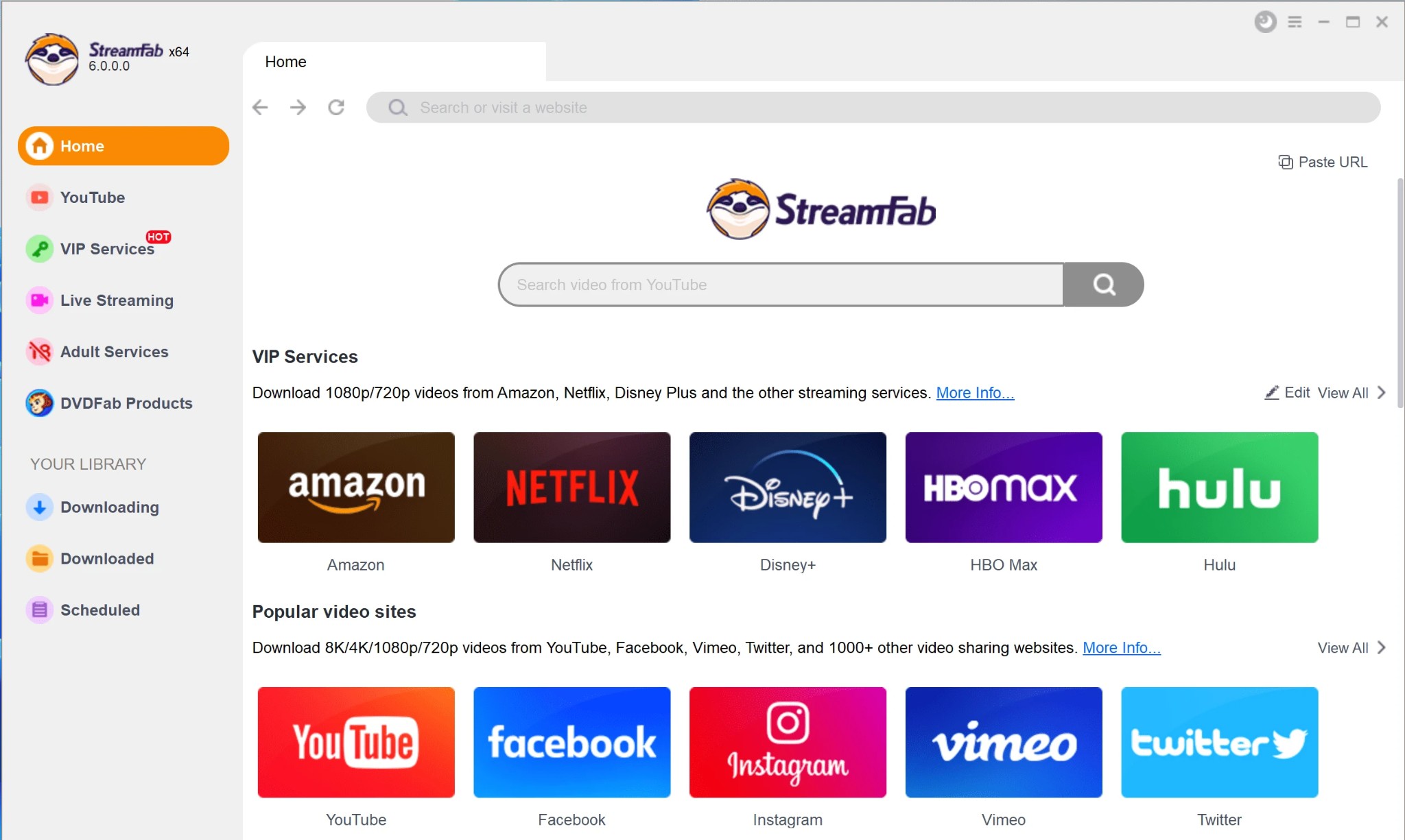 StreamFab YouTube Downloader's steps