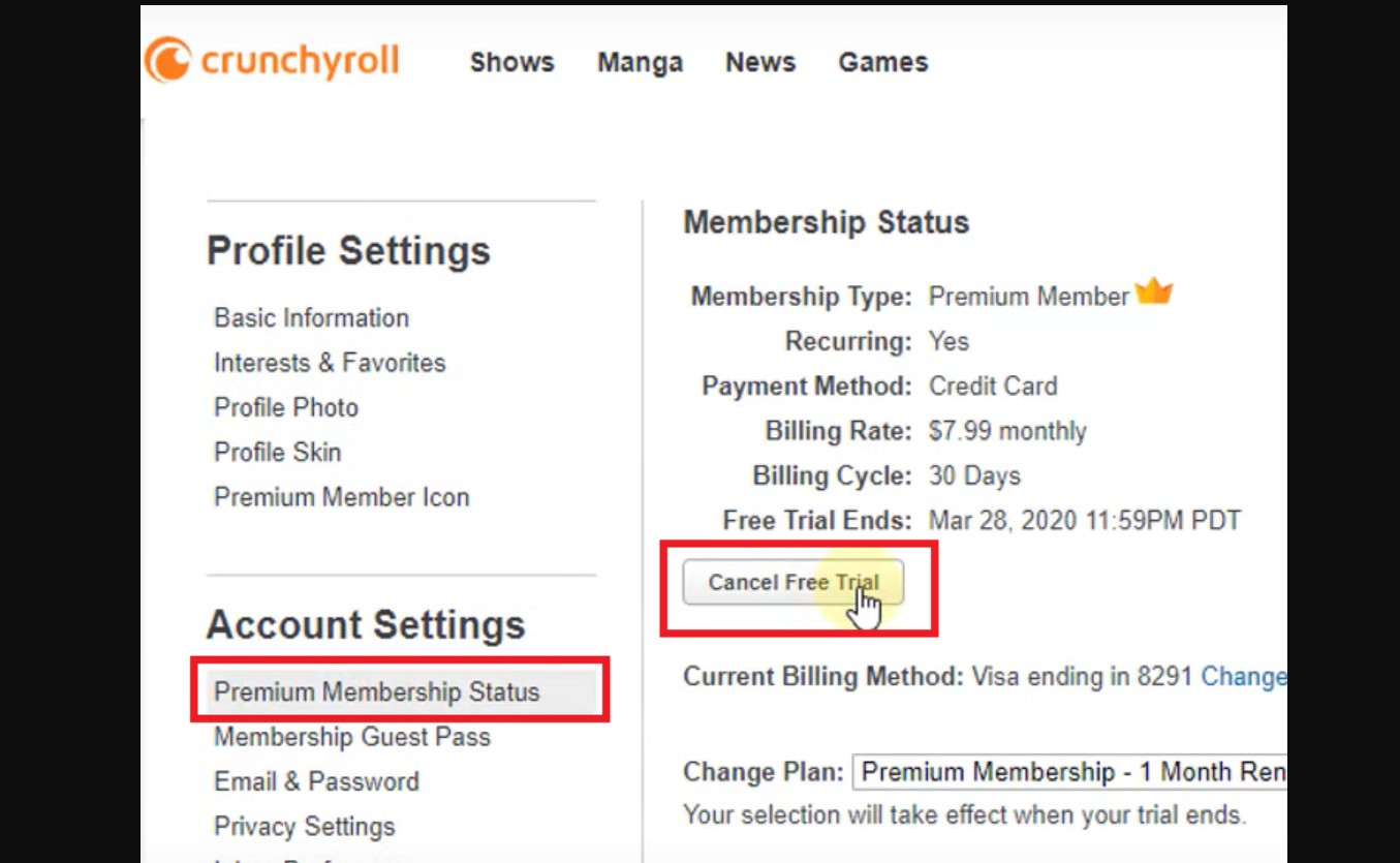 Steps to Sign up for the Crunchyroll Free Trial