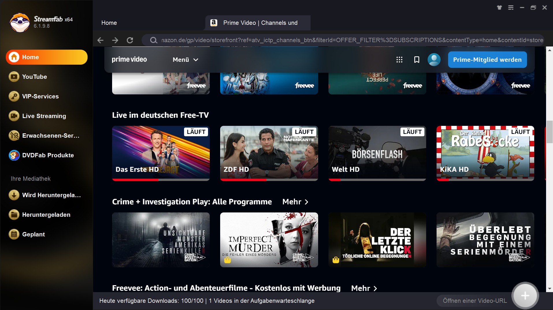 Anleitung zum Amazon Videos Download mit StreamFab Amazon Downloader