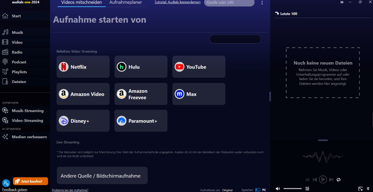 Audials Movie: ein Streaming-Recorder