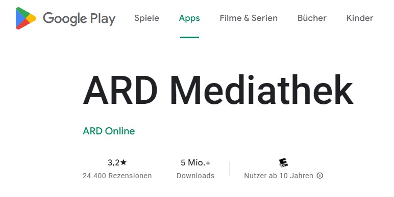 Auf Android-Geräte: App der ARD Mediathek herunterladen