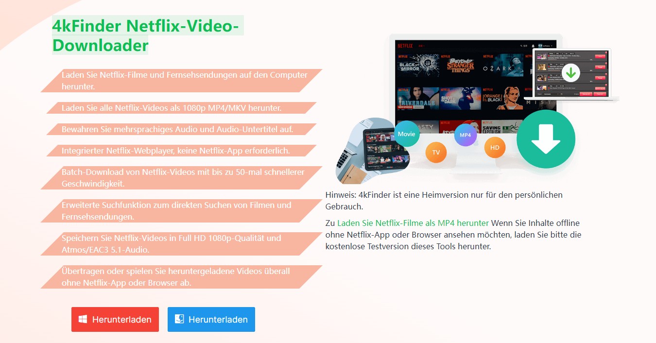 4kFinder Netflix-Video-Downloader