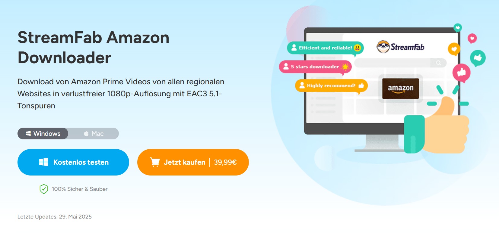 Amazon Prime gekaufte Filme herunterladen mit StreamFab Amazon Downloader