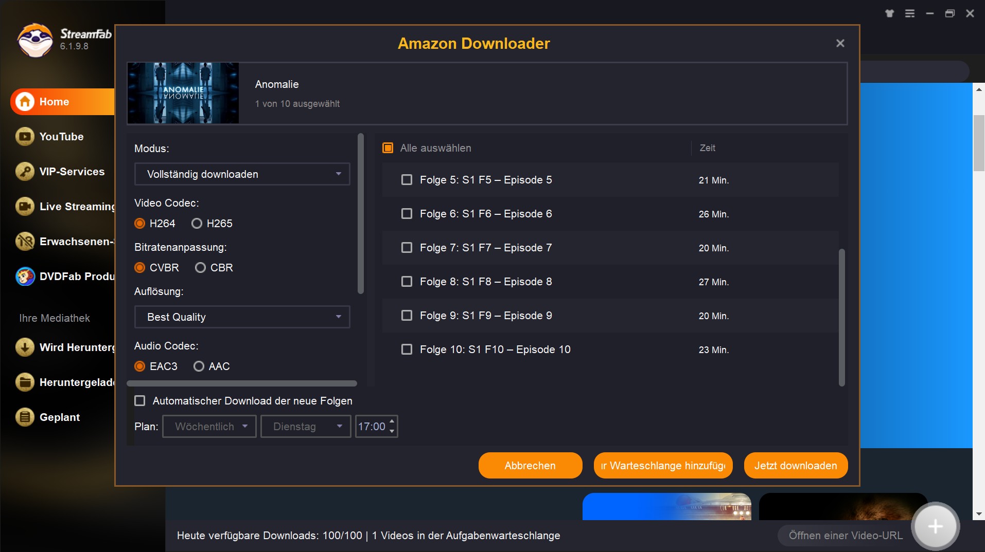 Videos-Download von den Movie4kto-Alternativen: StreamFab Video Downloader