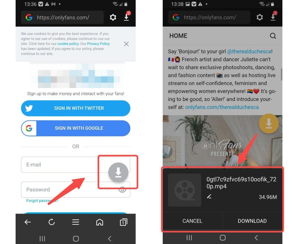 Schritte zur Bildschirmaufnahme mit OnlyFans Downloader Android