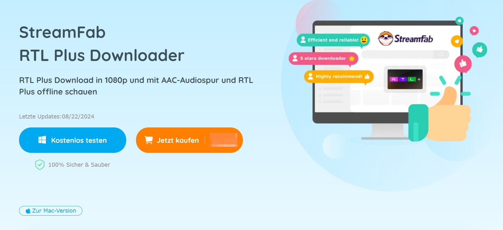 Die beste Alternative zum RTL Plus Herunterladen: StreamFab RTL Plus Downloader