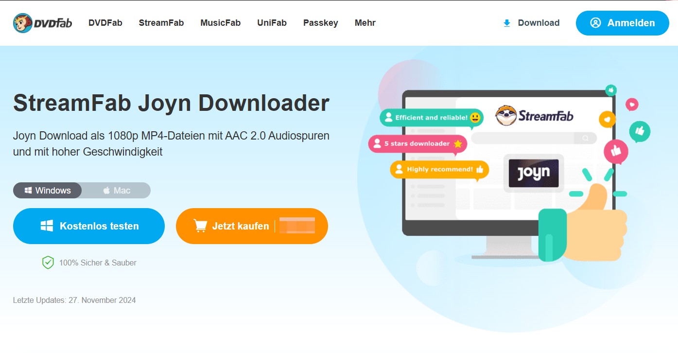 Joyn Video Download mit dem StreamFab Joyn Video Downloader