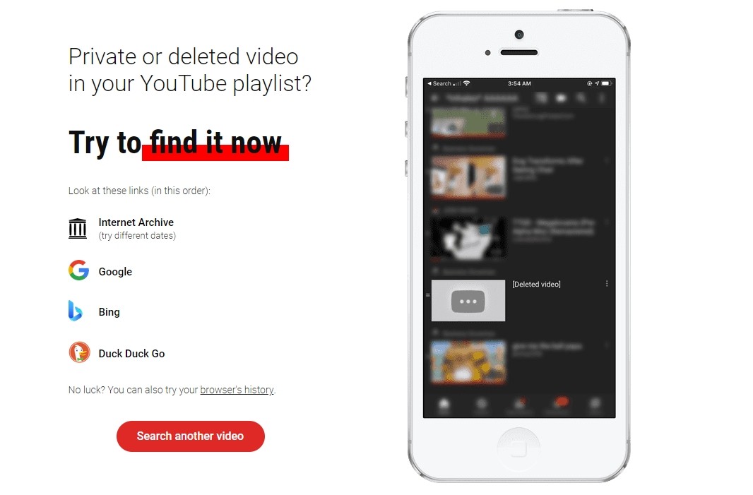 download deleted youtube videos with url