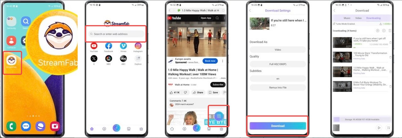 How to Download YouTube Videos in 4K Quality on PC and Mobile: steps of StreamFab for android