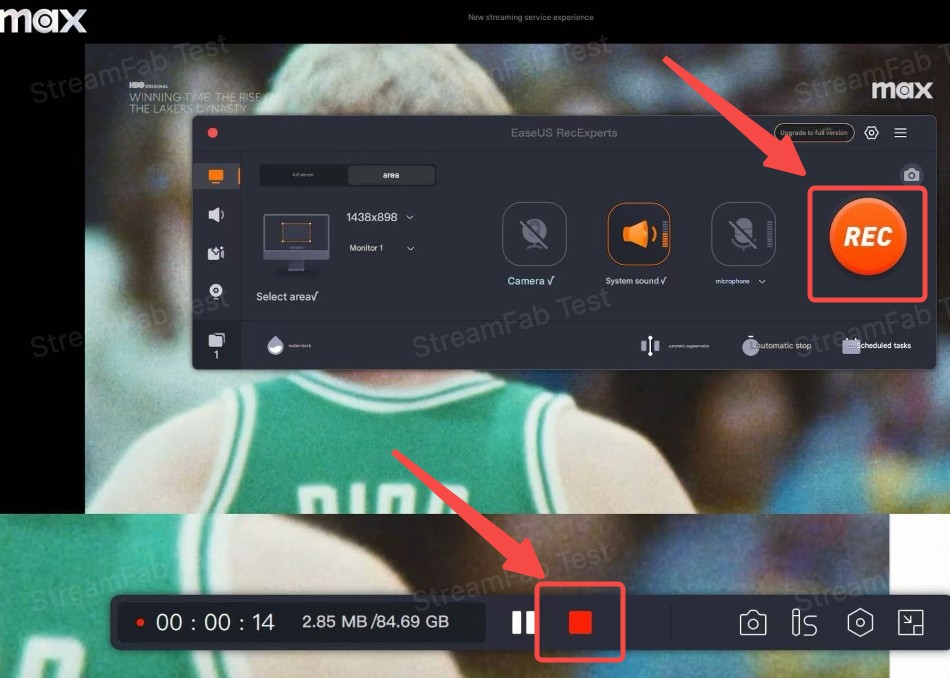 how to download HBO Max shows on MacBook: steps of EaseUs RecExperts