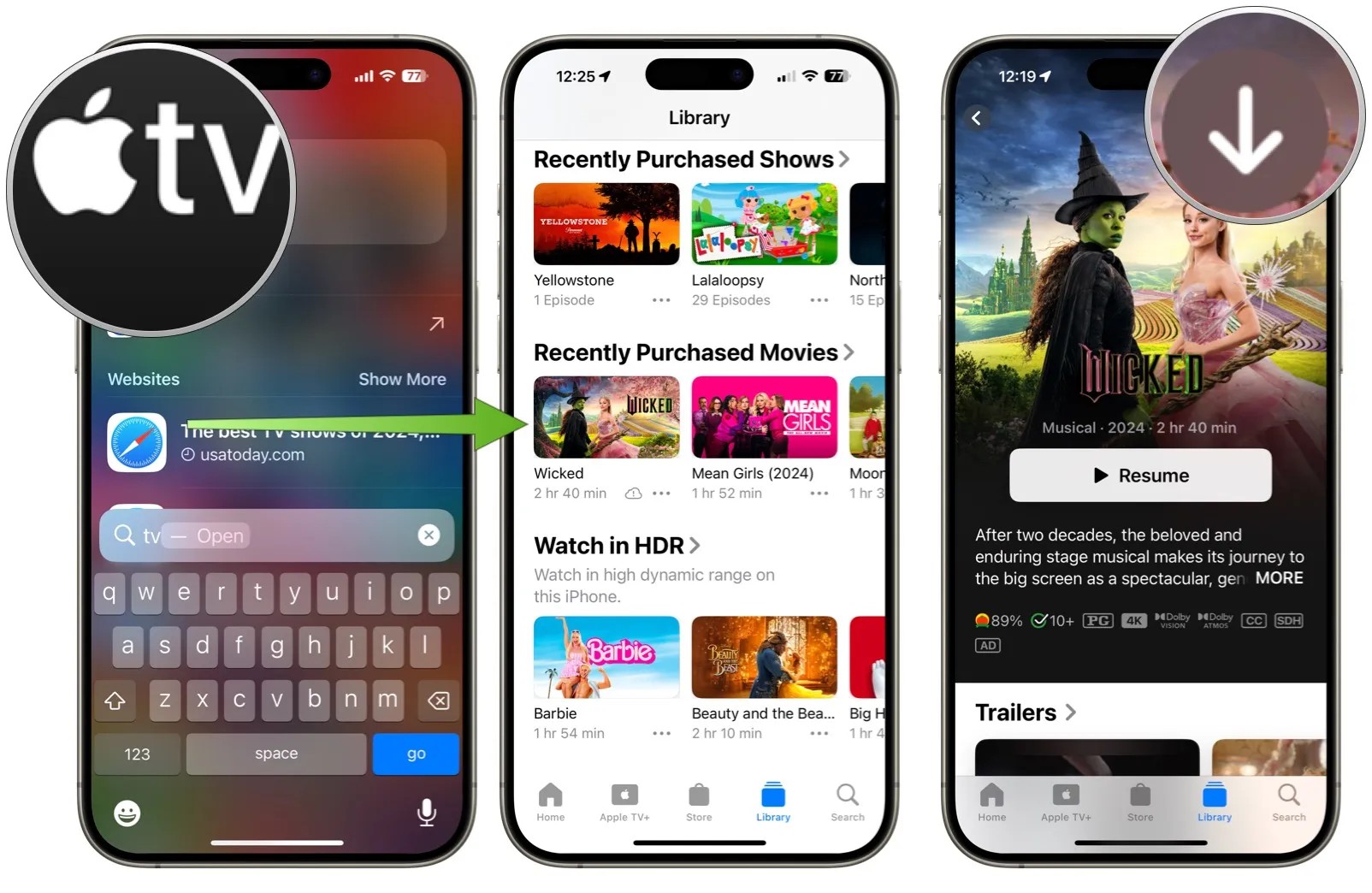 how to download apple tv shows: tutorial of mobile phone