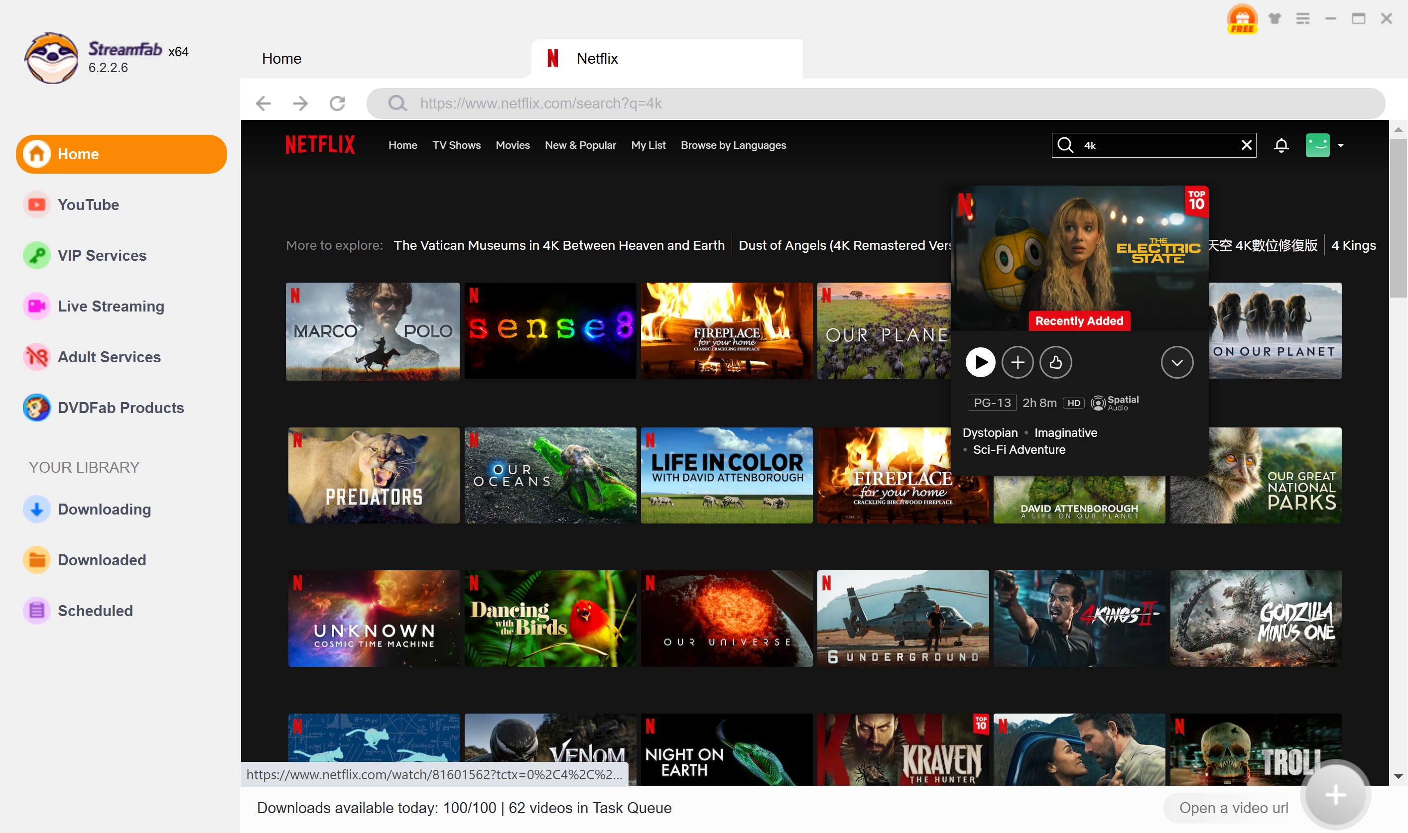 download netflix movies 1080p with streamfab step 2