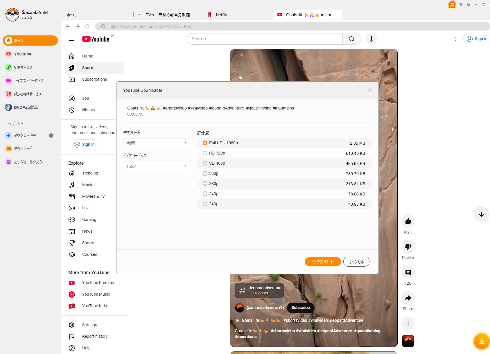 StreamFab YouTubeダウンローダーの使い方