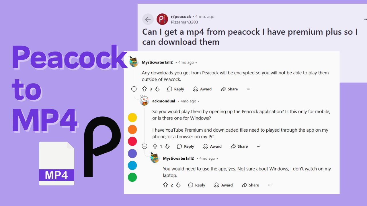 How to Preserve Peacock Videos to MP4: 100% Working