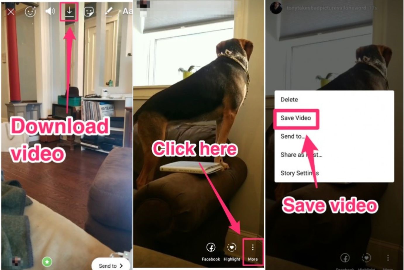 save the Instagram video to the camera roll with Instagram Built-in App 