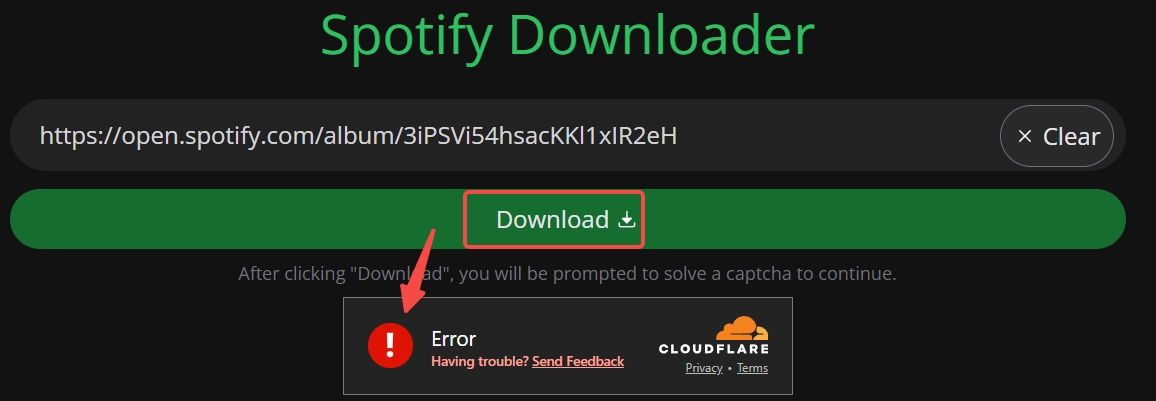spotifydown freezes