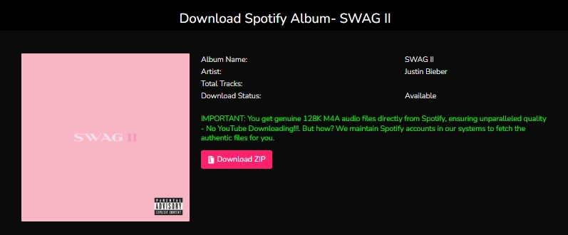 Spotidownloader.com (Best for Online ZIP Downloads