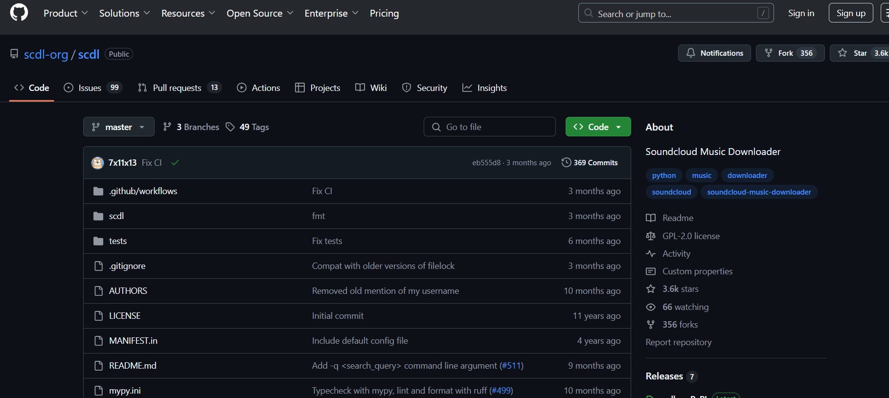 GitHub tool for SoundCloud Downloader