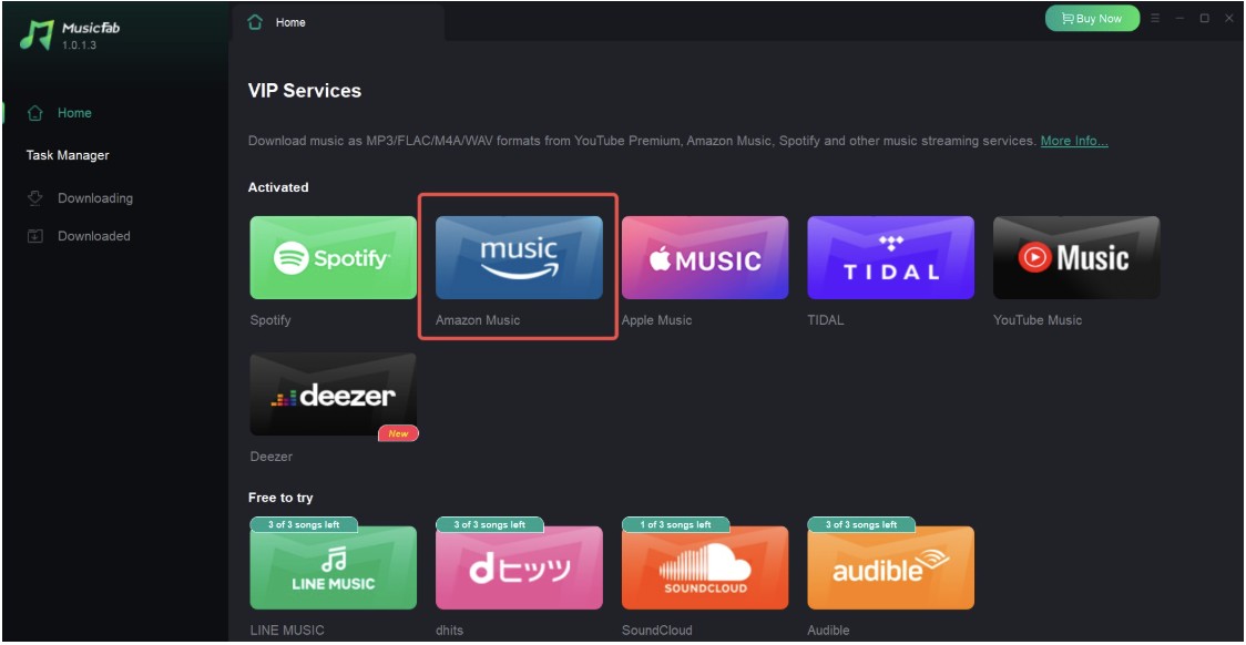select the Amazon Music