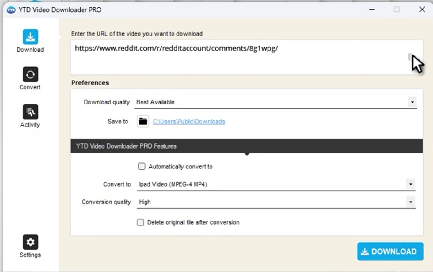 YTD Video Downloader