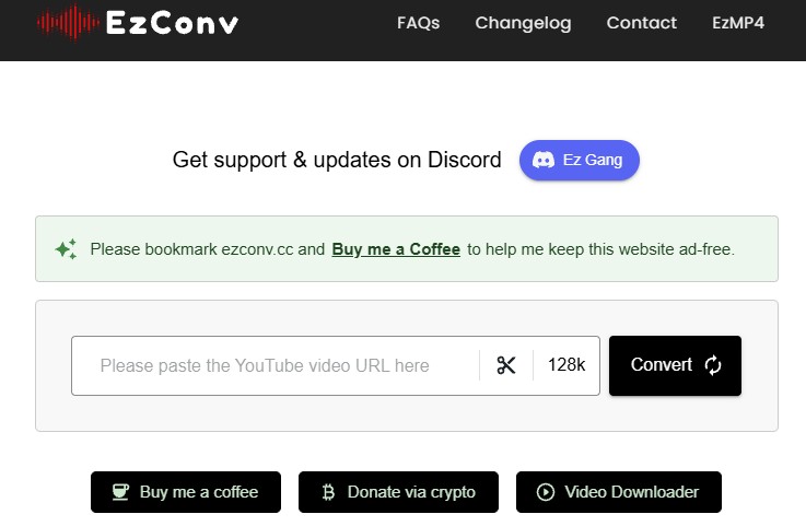 EzConv youtube downloader
