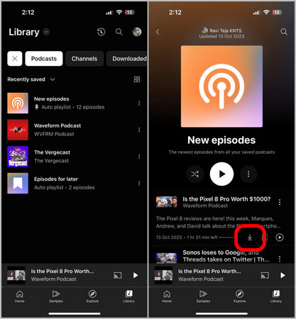 download youtube podcasts