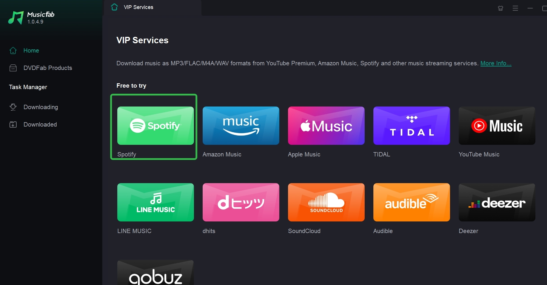 musicfab select spotify