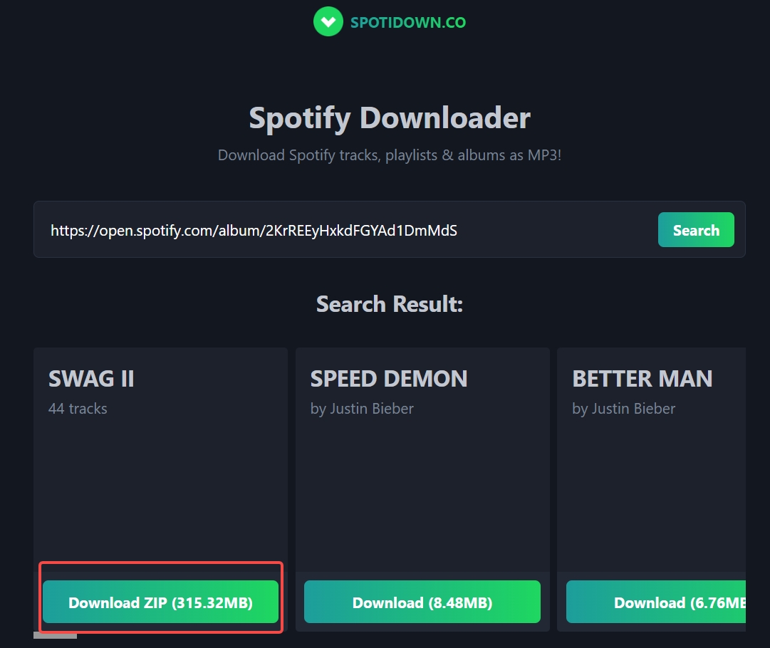 spotidown.co album download zip