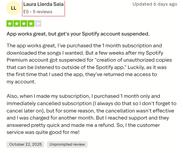 tunefab trustpilot negative review2