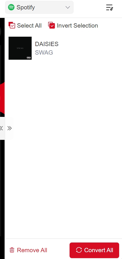 tunefab click convert all