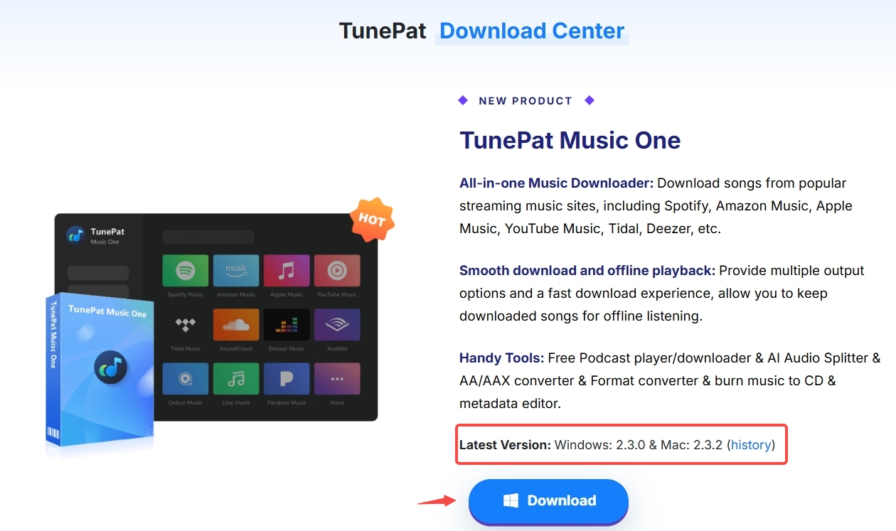 tunepat-music-one-download-center