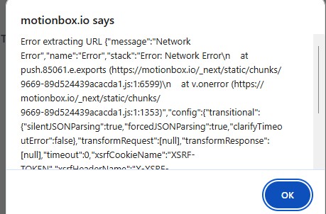 motionbox error for download youtube to flac