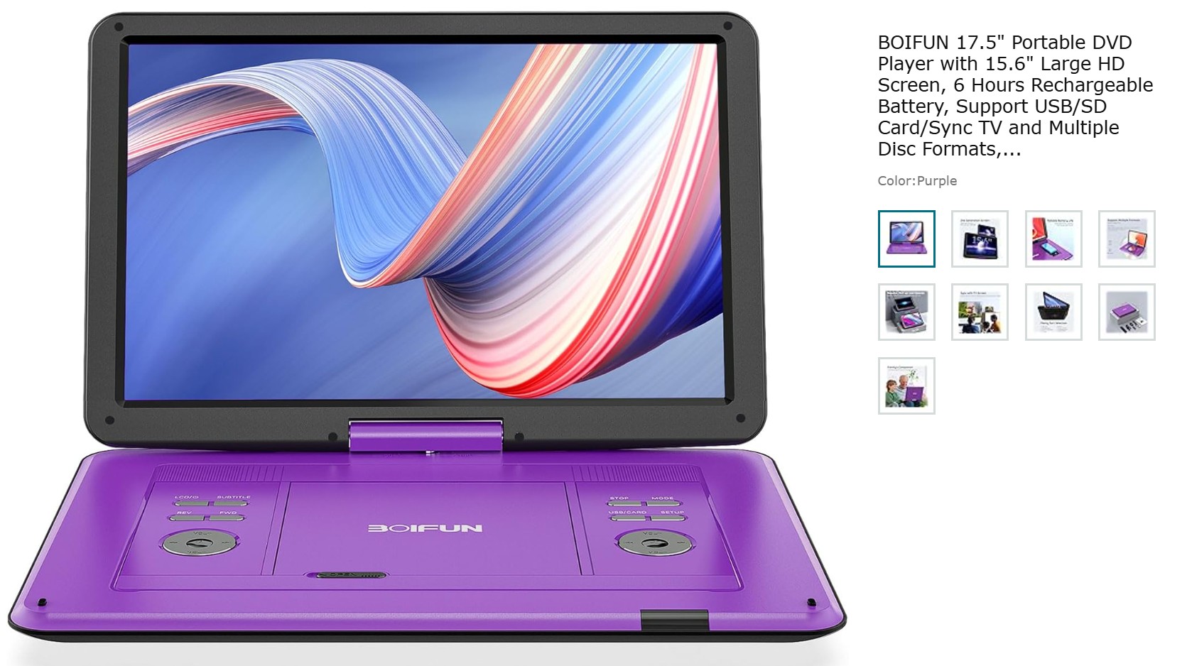 BOIFUN 17.5  Portable DVD Player