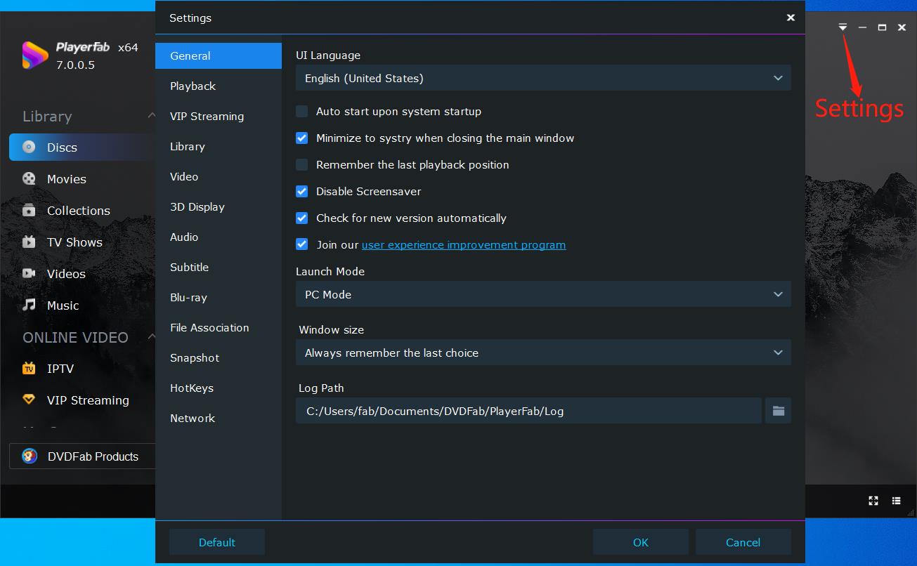 PlayerFab: Customized 3D settings to facilitate playback