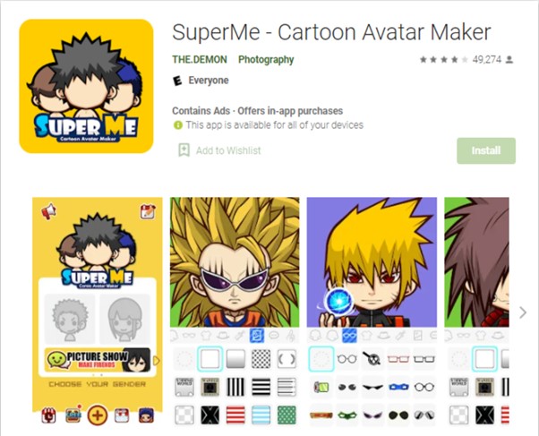 anime avatar maker SuperMe