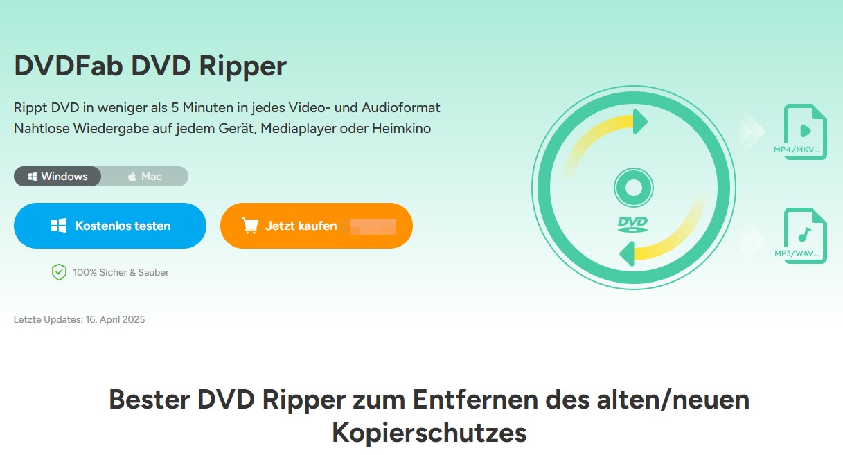 Der beste AI-gesteuerte DVD in MP4 Converter: DVDFab DVD Ripper