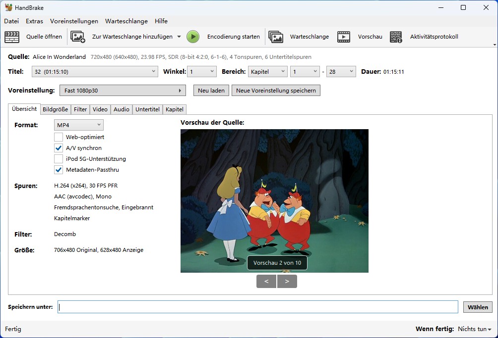 DVD-Rippen mit VLC: Alternative-Handbrake