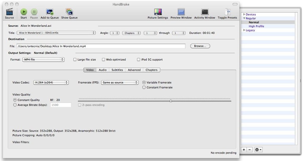 Kostenloser DVD-Ripper für Mac: HandBrake