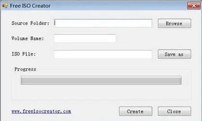 Free ISO Creator - freeware to create ISO image file