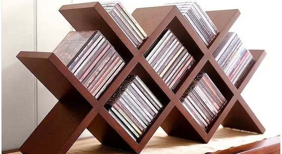 2. DIY DVD Storage Shelf