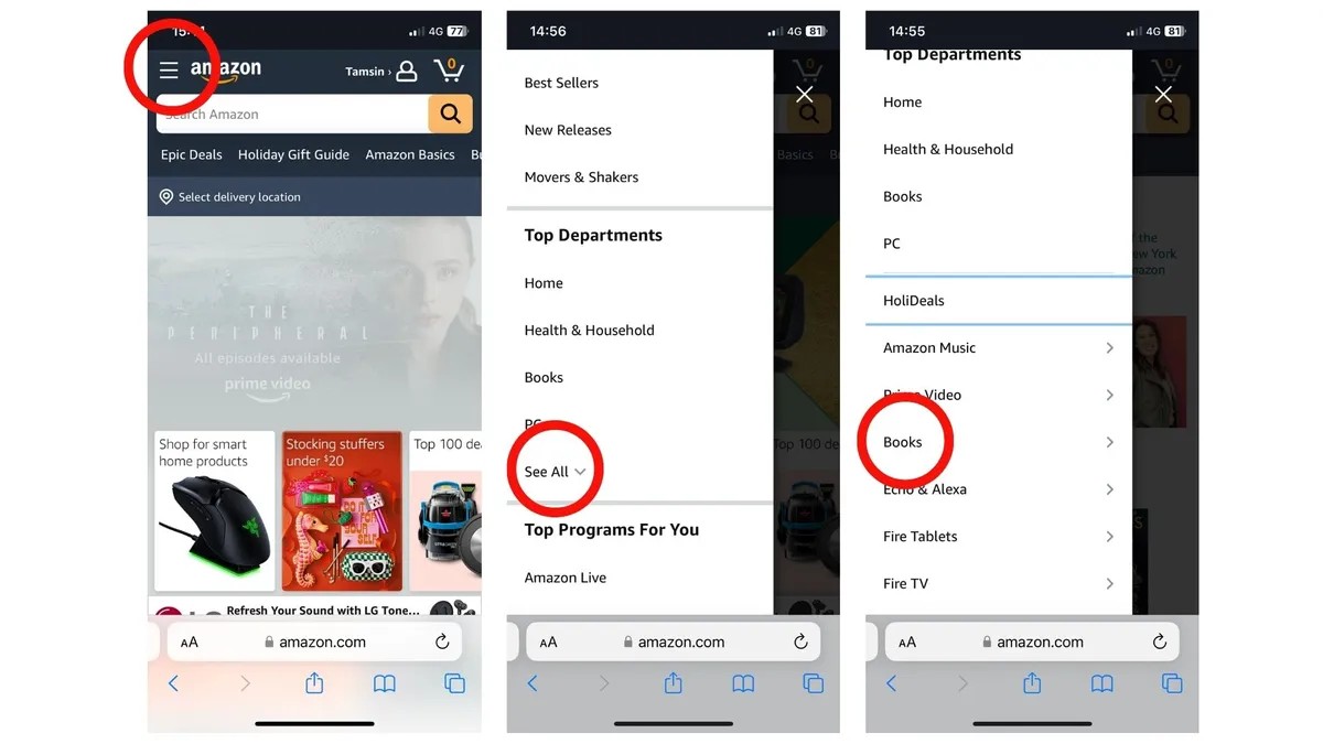 how to read Kindle books on iPhone