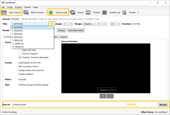 free dvd decrypter: Handbrake