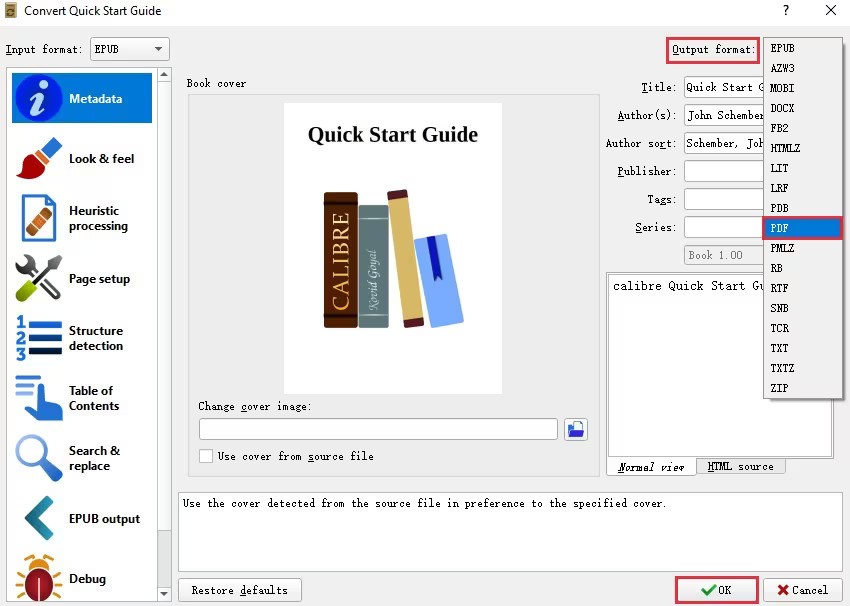 Tutorial on how to convert Kindle to PDF with calibre