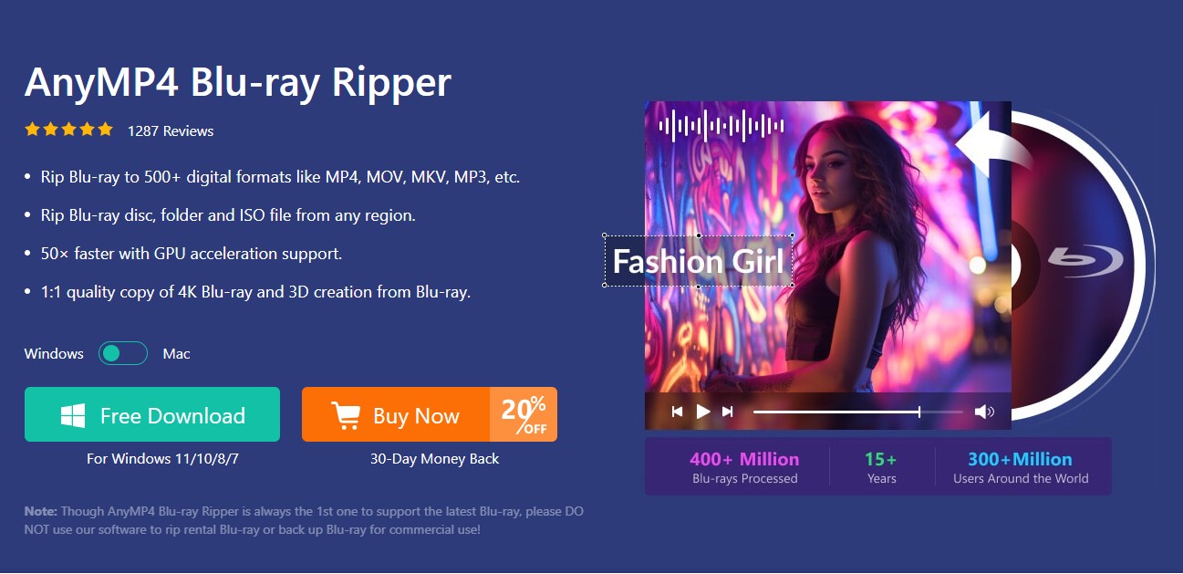 Rip Blu-ray on Mac via Anymp4 Blu-ray Ripper