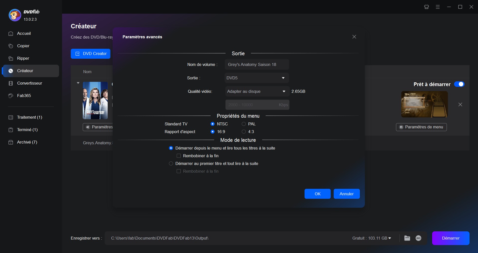 convertir AVI en DVD avec DVDFab DVD Creator