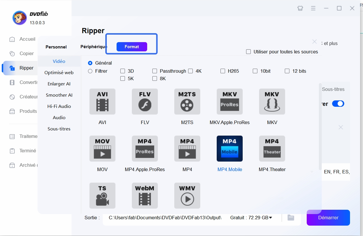 Comment numériser un DVD avec DVDFab DVD Ripper ?