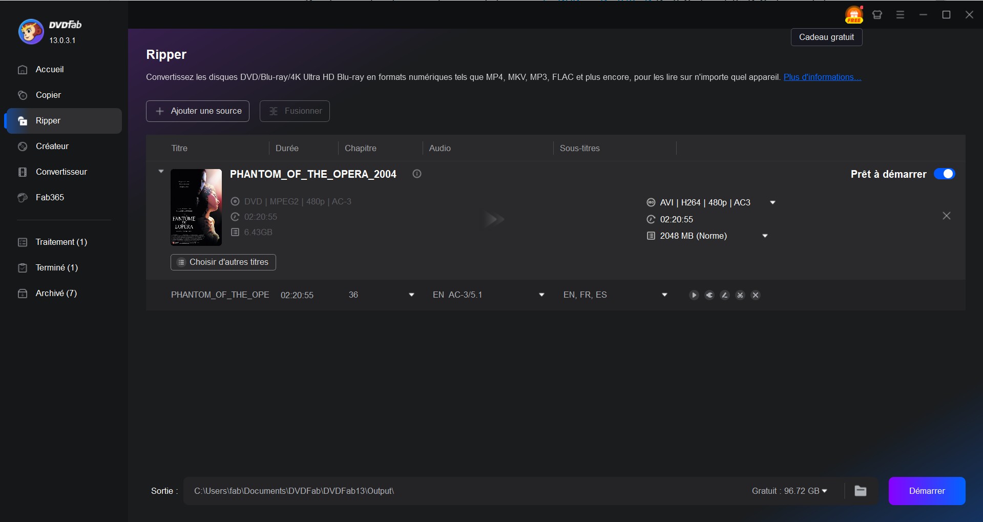 Comment déchirer le DVD aux formats conviviaux YouTube - Ripper DVDFAB DVD